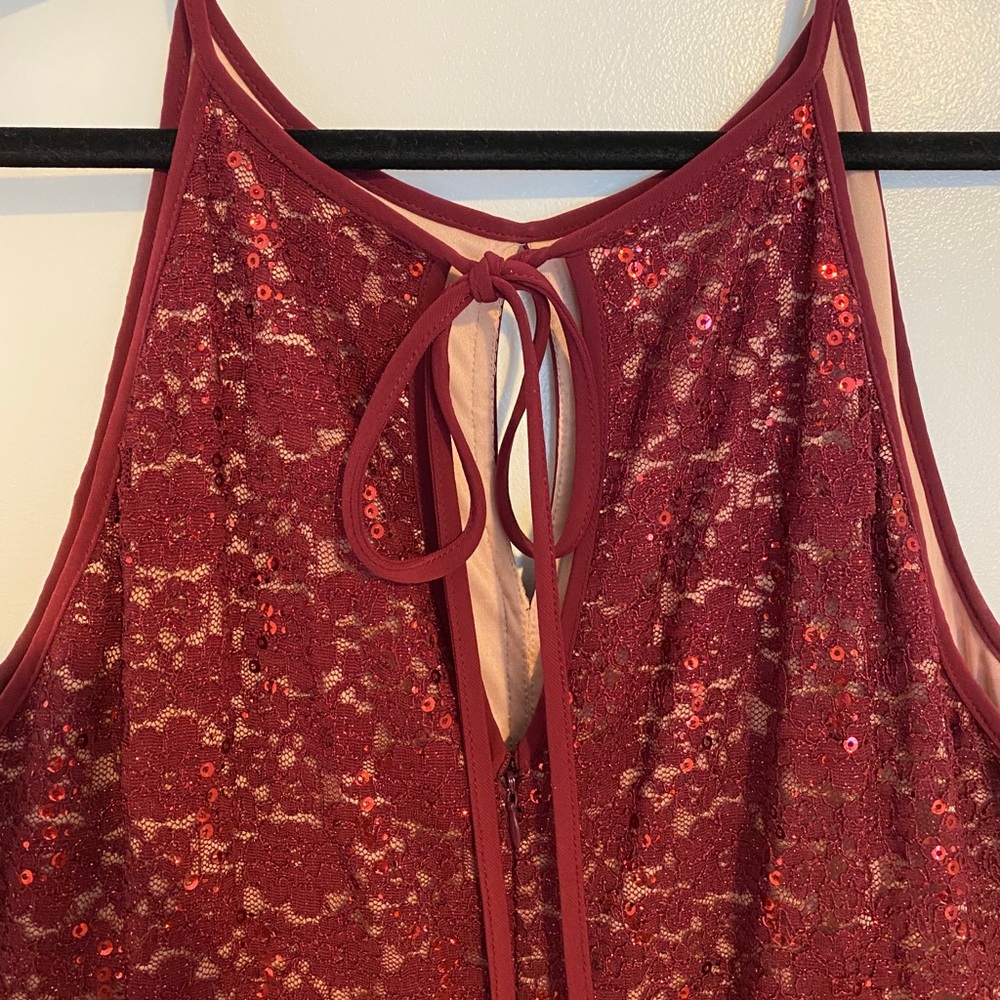 Morgan and Co Full Length Maroon Gown - Picture 4 of 9